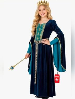 New In Pack -Morph Costumes Medieval Princess Pack Dress & Crown
